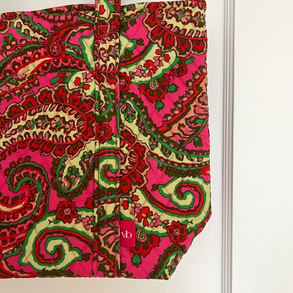 NWT Vera Bradley Small Tote in Capri Pink Paisley Cotton - Picture 6 of 11